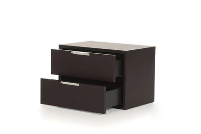 Mango Wood Cubo Bedside Table for Bedroom Living Room with 2 Drawer End Table