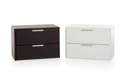 Mango Wood Cubo Bedside Table for Bedroom Living Room with 2 Drawer End Table