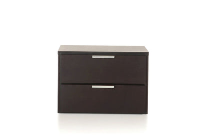 Mango Wood Cubo Bedside Table for Bedroom Living Room with 2 Drawer End Table
