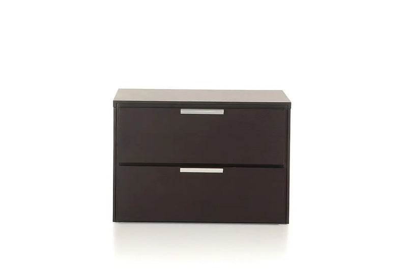 Mango Wood Cubo Bedside Table for Bedroom Living Room with 2 Drawer End Table 