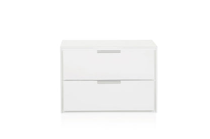 Mango Wood Cubo Bedside Table for Bedroom Living Room with 2 Drawer End Table