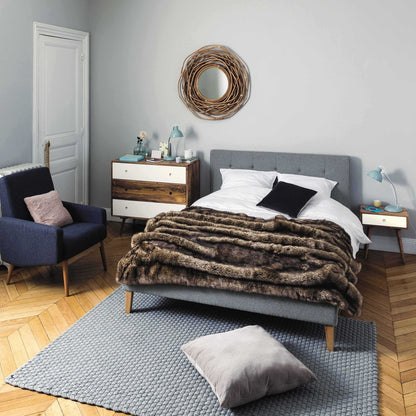 Sheesham Wood Lima Bedside Table for Bedroom Living Room | Mohogany Finish