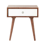 Sheesham Wood Lima Bedside Table for Bedroom Living Room | Mohogany Finish 