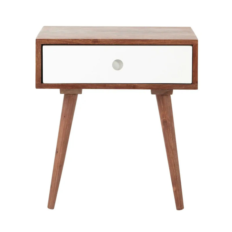 Sheesham Wood Lima Bedside Table for Bedroom Living Room | Mohogany Finish 