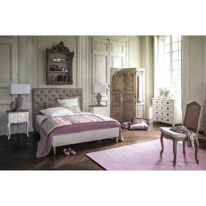 Mango Wood Cavite One Drawer Selves Bedside Storage Table for Bedroom | White Finish