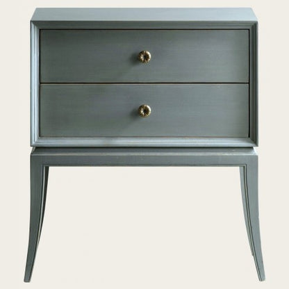Lajas Mango Wood Bedside Table with Two Drawer