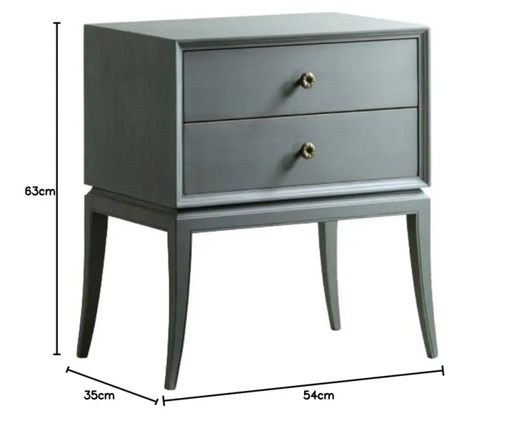 Translation missing: en.Lajas Mango Wood Bedside Table with Two Drawer 