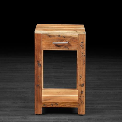 Sheesham Wood Hitmi Bedside Table for Bedroom Living Room with 1 Drawer End Table 