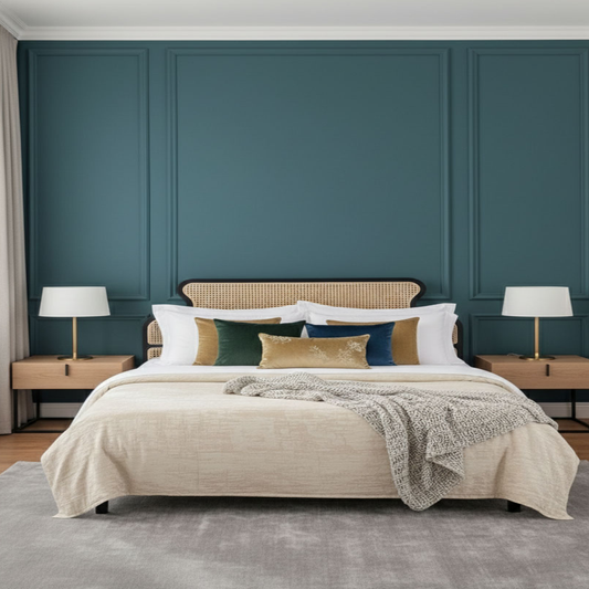 Rattan Cane Headboard Bed – King & Queen Size, cane bed