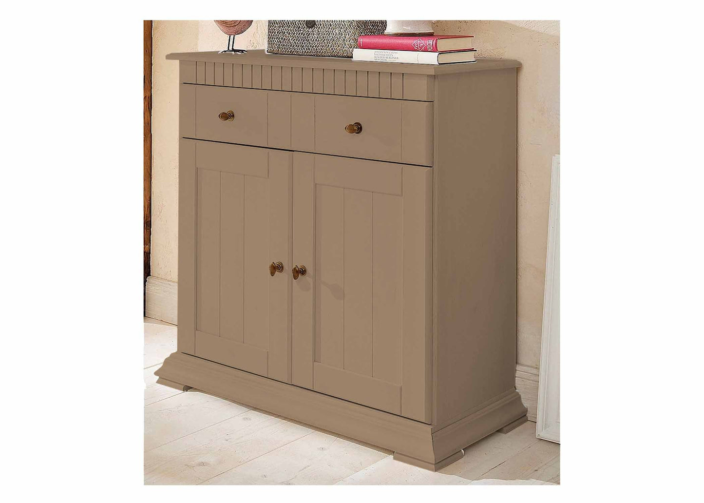 Soild Wood Ciudad Sideboard Storage Cabinet with Two Door and One Drawer for Living Room 