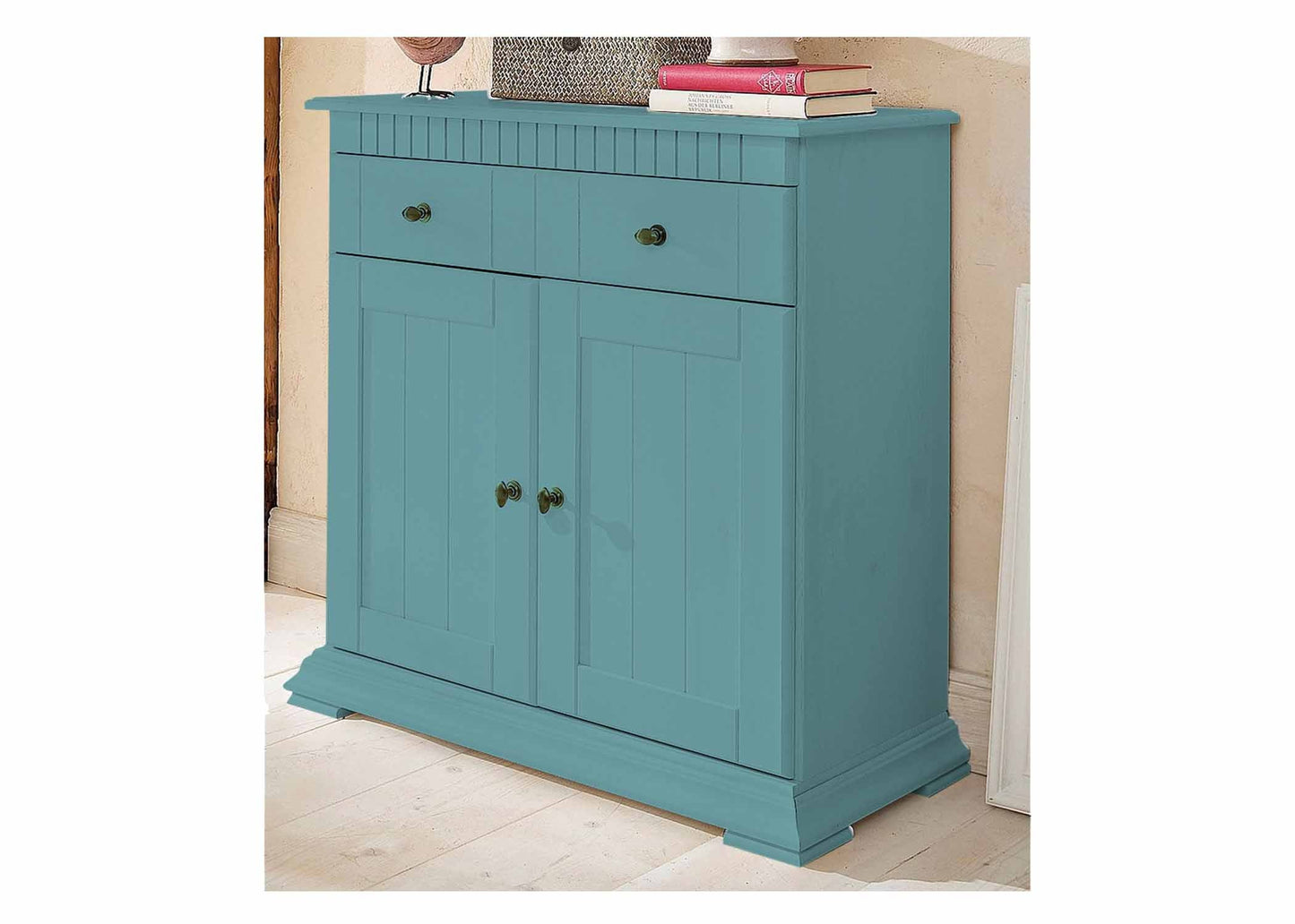 Soild Wood Ciudad Sideboard Storage Cabinet with Two Door and One Drawer for Living Room 