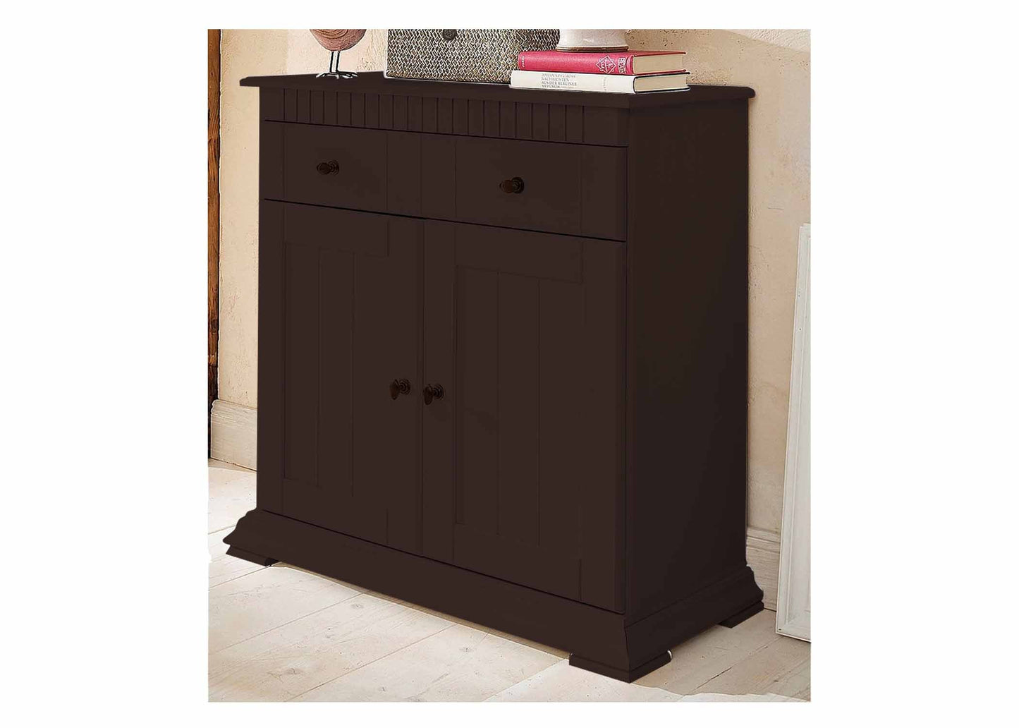 Soild Wood Ciudad Sideboard Storage Cabinet with Two Door and One Drawer for Living Room 