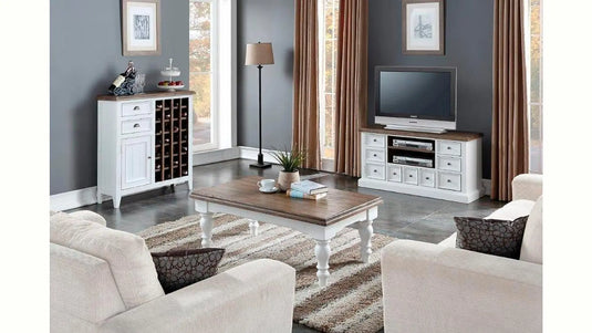 Translation missing: en.Solid Wood Biloku Stylish Coffee Table for Living Room | Center Table for Home | Brown White Finish 