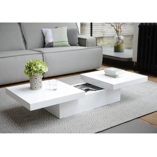 Translation missing: en.Mango Wood Coral Stylish Coffee Table for Living Room | Center Table for Home | White Finish 