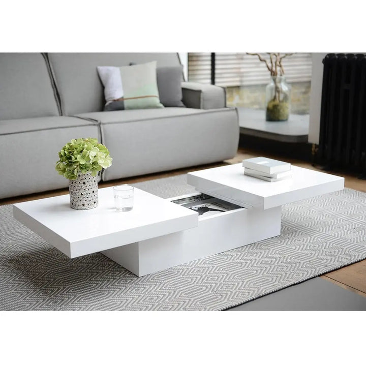 Translation missing: en.Mango Wood Coral Stylish Coffee Table for Living Room | Center Table for Home | White Finish 