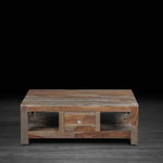 Sheesham Wood Guachara One Drawer Storage Coffee Table for Living Room 