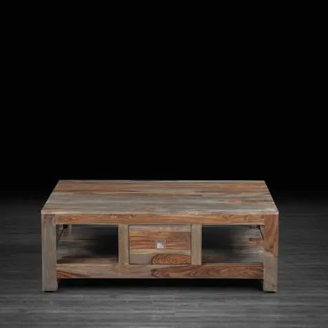Translation missing: en.Sheesham Wood Guachara One Drawer Storage Coffee Table for Living Room 