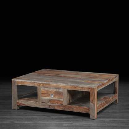 Sheesham Wood Guachara One Drawer Storage Coffee Table for Living Room