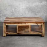 Sheesham Wood Guachara One Drawer Storage Coffee Table for Living Room 