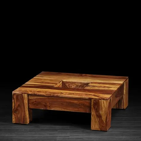 Sheesham Wood Cagua Center Coffee Table for Home Living Room 