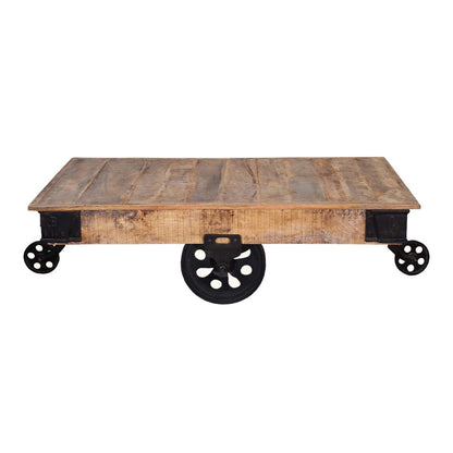 Mango Wood Wonken Stylish Coffee Table for Living Room | Center Table for Home | Brown Finish