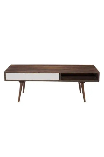 Sheesham Wood Curiapo Stylish Coffee Table for Living Room | Center Table for Home | Brown Finish 