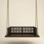 Swing Wooden Jhula with Brass Coated Chainfor Indoor Outdoor & Balcony | House Swings 