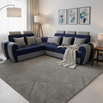 L-Shaped Sectional 6-Seater Sofa with Cushion & Padded Armrest, Perfect Faux Leather Fabric Corner 