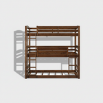 Ipsotu Mango Wood Bunk Bed Without Storage Single Bed Furniture for Bedroom Living Room Home (Mango - Brown) 