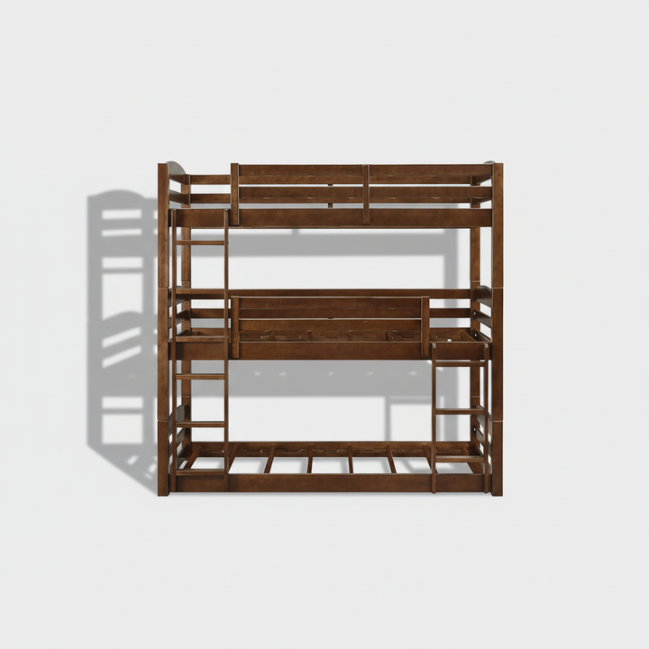 Translation missing: en.Ipsotu Mango Wood Bunk Bed Without Storage Single Bed Furniture for Bedroom Living Room Home (Mango - Brown) 