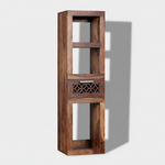 Durque Sheesham Wood Vertical Wall Shelf - Provincial Teak Finish | Wall shelf provincial teak finish 