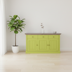 Solid Wood Alegre Sideboard Storage Cabinet for Living Room | Leafy Splendor 