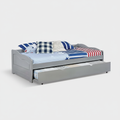 Solid Wood Gymea Daybed with Trundle Bed for Living Room | Bed for Bedroom 
