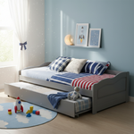 Solid Wood Gymea Daybed with Trundle Bed for Living Room | Bed for Bedroom 