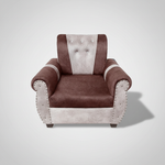 Elegant Single Seater Sofa Set for Modern Living Space Furniture in Brown and Beige Color 