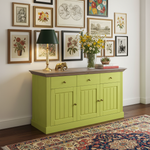 Solid Wood Alegre Sideboard Storage Cabinet for Living Room | Leafy Splendor 