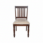 Solid Mango Wood 6 Seater Dining Table Set with 4 Cushioned Chairs and 1 Bench | Warm Brown Finish 