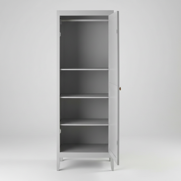 Translation missing: en.Mango Wood Single Doors Multipurpose Storage Kiev Wardrobe rah for Living Room | Grey 