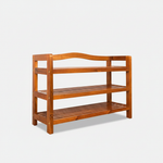 Wooden Shoe Rack 3 Tier Storage Cabinet Wood Shelf for Hallway Large Furniture Organiser Unit Brown Cupboard Racks 