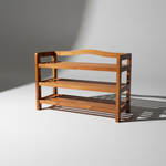 Wooden Shoe Rack 3 Tier Storage Cabinet Wood Shelf for Hallway Large Furniture Organiser Unit Brown Cupboard Racks 