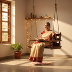 2 Seater Swing Wooden Jhula for Indoor Outdoor & Balcony 