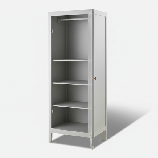 Translation missing: en.Mango Wood Single Doors Multipurpose Storage Kiev Wardrobe rah for Living Room | Grey 