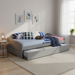 Solid Wood Gymea Daybed with Trundle Bed for Living Room | Bed for Bedroom 