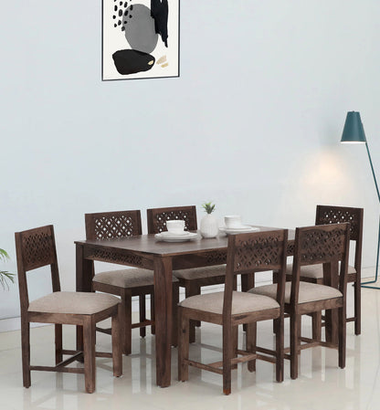 Sheesham Wood Durque 6 Seater Dining Table Set for Home | Dining Furniture 
