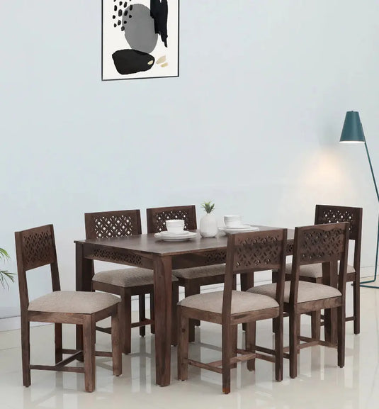 Translation missing: en.Sheesham Wood Durque 6 Seater Dining Table Set for Home | Dining Furniture 