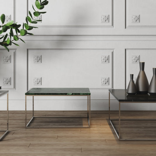 Stainless Steel Perlite Square Granite Top Coffee Table for Living Room | Center Table for Home