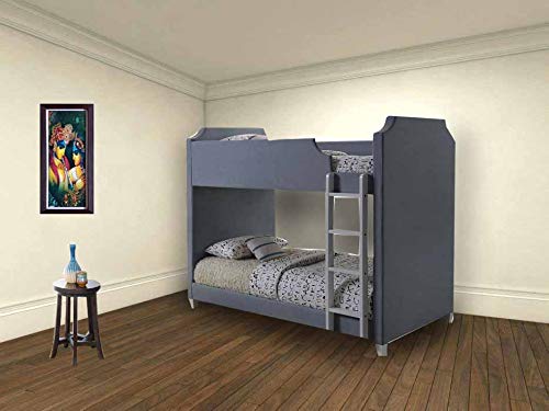Grey Upholstered bunk bed for bedroom