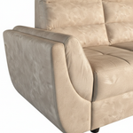 L-Shaped Sectional 6-Seater Sofa with Tufted Cushion Padded Armrest Perfect Fabric Corner Sofa for Guests Living Room, Drawing Room, Office & Lounge (Light Grey) 