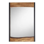 Mango Wood Moran Wall Decorative Mirror Frame| Wooden Mirror | Brown Finish 