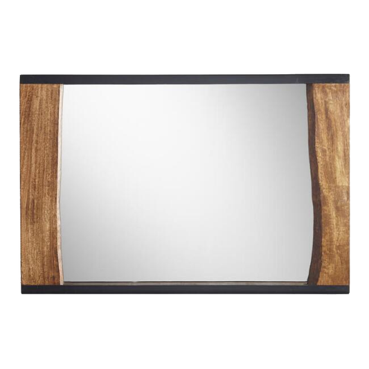 Mango Wood Moran Wall Decorative Mirror Frame| Wooden Mirror | Brown Finish